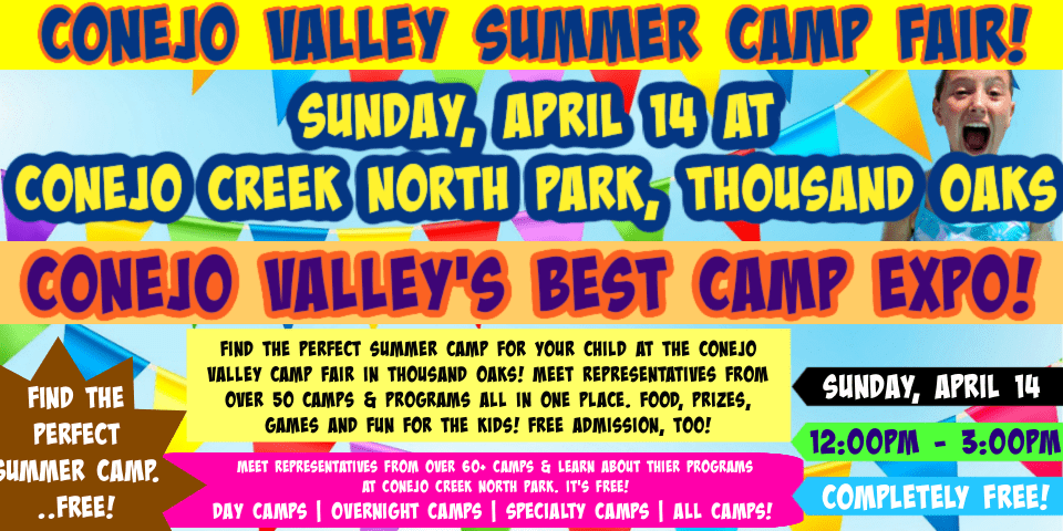 2024 Conejo Valley Camp Fair promotional banner.