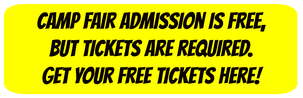 Clickable yellow button to get your free tickets for the Saturday, March 7, 2020 San Diego Summer Camp Fair and Expo at the Casa del Prado in Balboa Park.