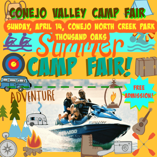 April 14 Conejo Valley Camp Fair promotional image.