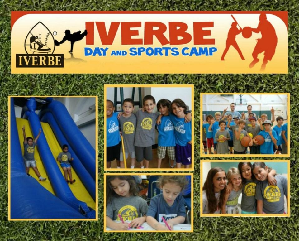 Photo college of kids having fun and playing sports and games at Iverbe Day and Sports Camp in Los Angeles.