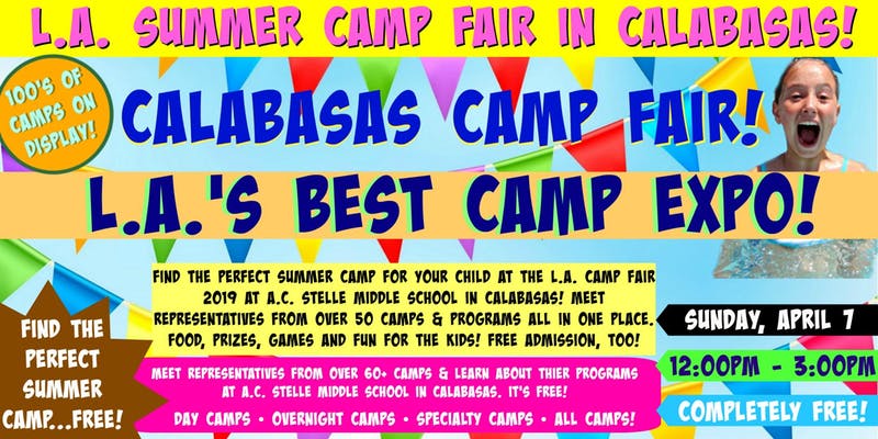 Calabasas Camp Fair 2019 promotional banner image.