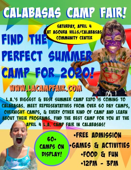 L.A. Camp Fair's Agoura Hills/Calabasas Summer Camp Fair flyer