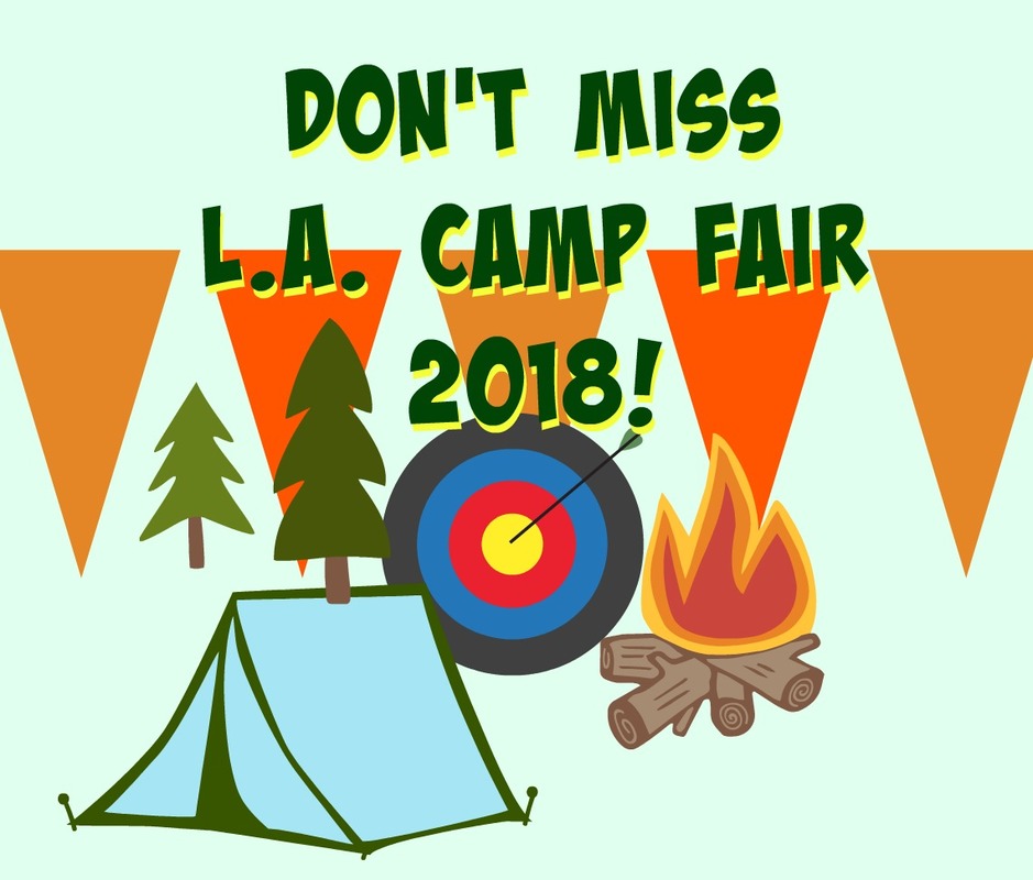 L.A. Camp Fair flyer reminding people to attend L.A. Camp Fair 2018