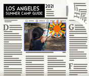 2022 Los Angeles Summer Camp Guide newspaper graphic