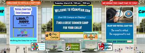 Virtual camp fair lobby
