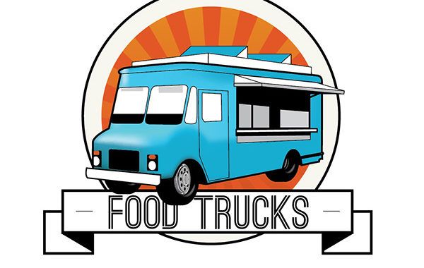 Food truck clip art graphic for the L.A. Summer Camp Fair at Dodger Stadium