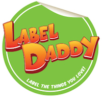 Label daddy peel and stick summer camp label logo