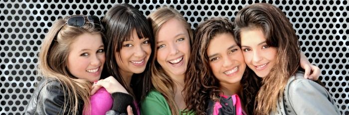 Five girls at Modeling Camp in Hollywood, Los Angeles