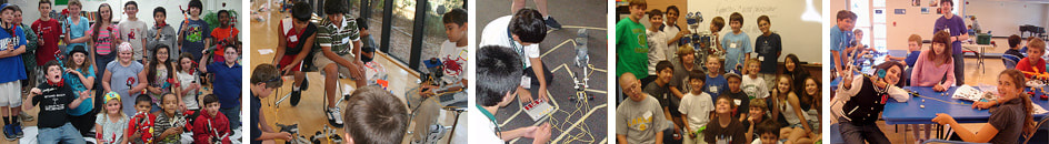 Campers and staff enjoying summer camp at Robotics and Things science and technology summer camps.