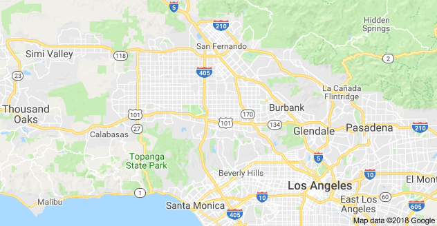 Map of the San Fernando Valley