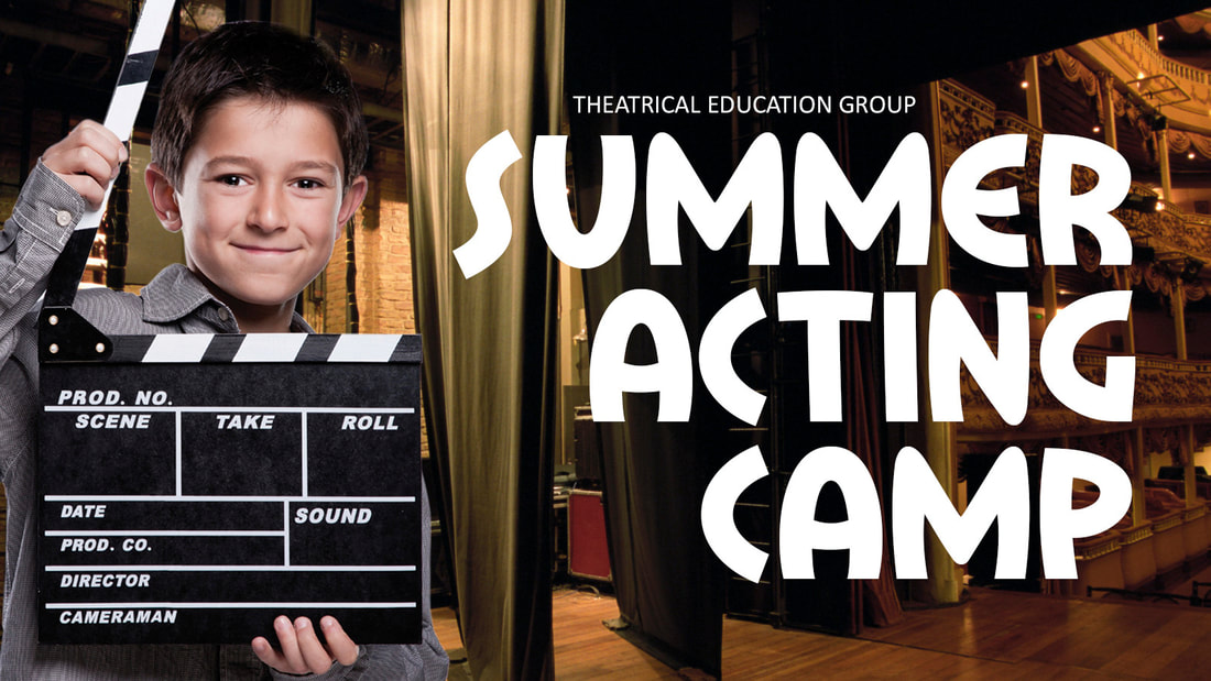 Boy at Summer Acting Camp directing an acting scene.