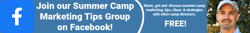 Summer camp marketing tips group on facebook ad